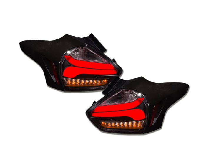 LED Rückleuchten Ford Focus 3 Facelift 15-18 mit dynamischem Blinker schwarz / rauch – Bild 2