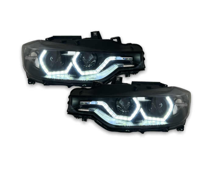 Lumini de zi cu LED faruri BMW Seria 3 F30/F31 11-15 negru - imagine 7