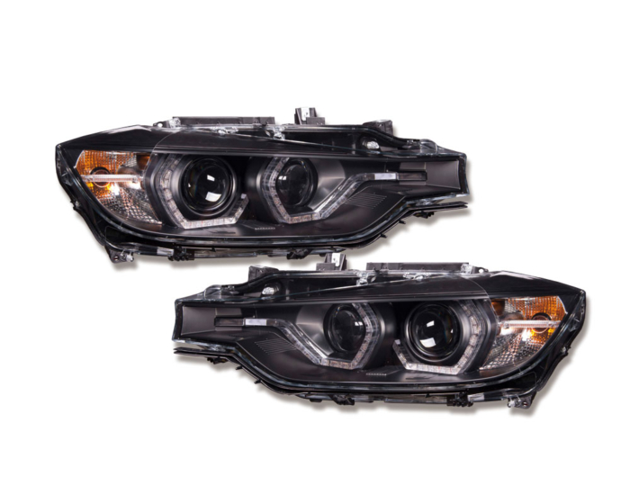Lumini de zi cu LED faruri BMW Seria 3 F30/F31 11-15 negru - imagine 2