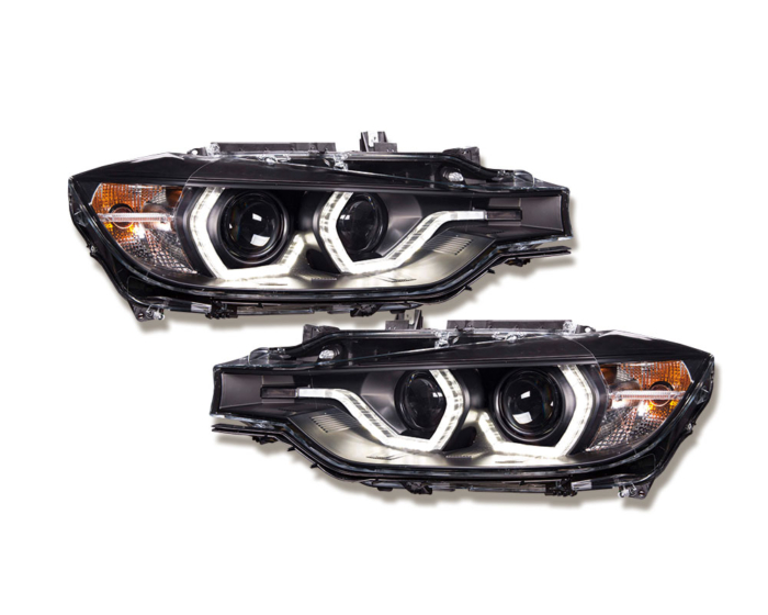 Lumini de zi LED faruri BMW Seria 3 F30/F31 11-15 negru