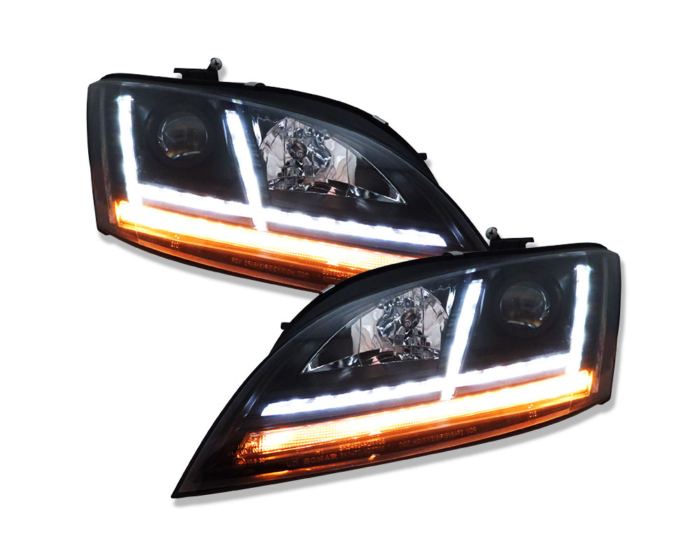 LED Tagfahrlicht-Scheinwerfer Audi TT 8J 06-11 schwarz mit dynamischem Blinker für Modelle mit Xenon – Bild 3