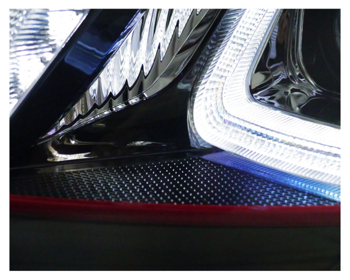 LED světlomety pro denní svícení VW Golf 6 VI in GTI / R32 DESIGN 08-13 černá/červená - Obrázek 4