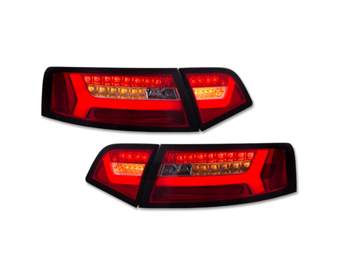Luzes traseiras LED Audi A6 4F berlina 08-11 com indicador dinâmico vermelho/fumo - Imagem 3