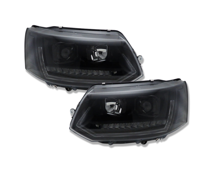 Phares diurnes à LED VW T5 GP 09-14 noir piano-noir avec clignotants dynamiques - Image 2