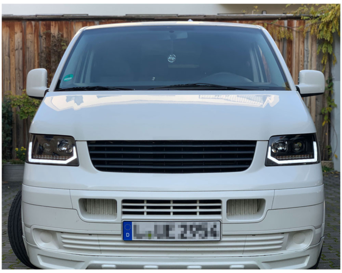 Faros diurnos LED VW T5 03-09 con indicador dinámico negro - Imagen 8