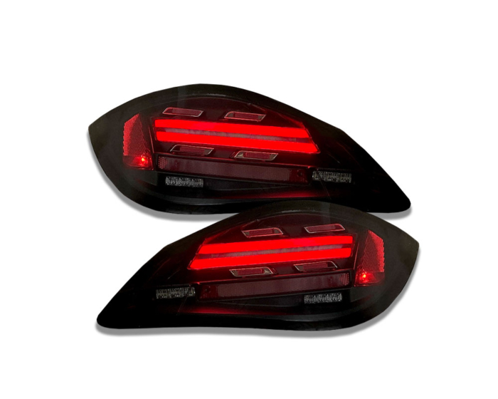 LED Rückleuchten Porsche Boxster 987.2 09-14 / Cayman 987 09-14 schwarz/rauch  mit dynamischem Blinker im 982 Look