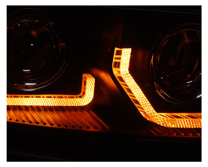 Fari di design VW Polo 6 VI (2G) 17+ neri con indicatori di direzione dinamici a LED - immagine 5
