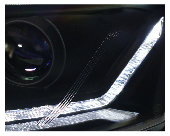 Faros diurnos LED Audi A6 4F C6 04-09 negro con indicador dinámico para Xenon original - Imagen 7
