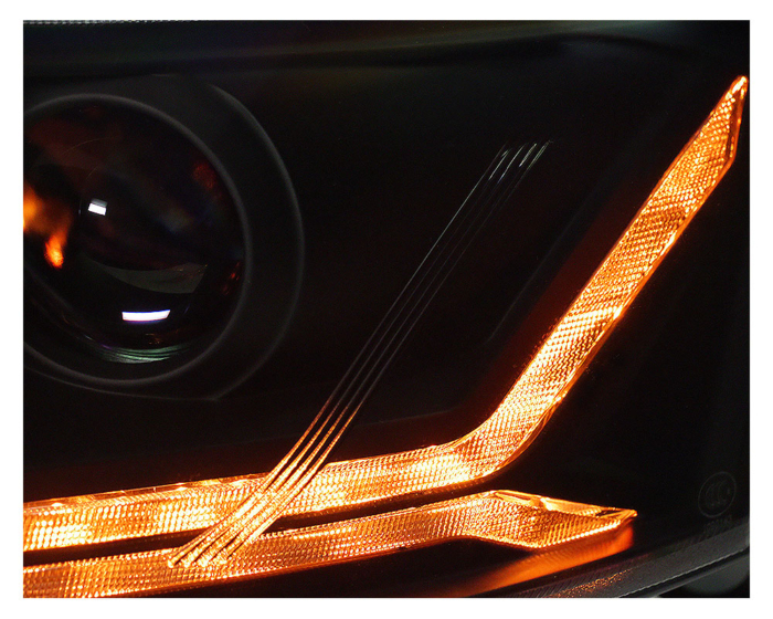 Faros diurnos LED Audi A6 4F C6 04-09 negro con indicador dinámico para Xenon original - Imagen 6