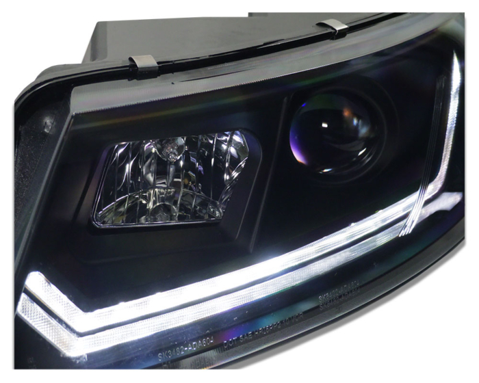Faros diurnos LED Audi A6 4F C6 04-09 negro con indicador dinámico para Xenon original - Imagen 5