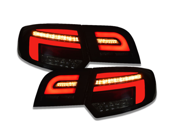 Zadní LED světla Audi A3 8P Sportback 08-14 s dynamickými blinkry v 8V facelift vzhled černá/kouřová - Obrázek 2