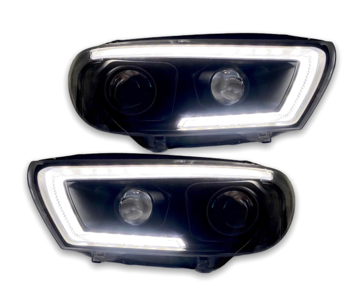 VW Scirocco 3 III 15-18 LED luz diurna faros indicador dinámico negro para versiones halógenas - Imagen 6