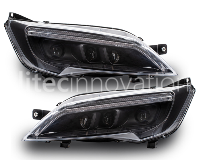 FULL LED фарове за дневни светлини Fiat Ducato, Jumper, Boxer, кемпер от 2014 г., черни с динамичен индикатор - Изображение 5