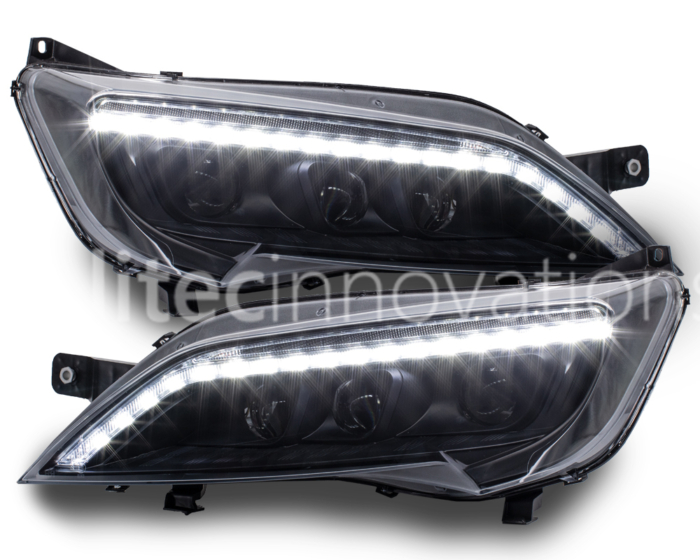 FULL LED фарове за дневни светлини Fiat Ducato, Jumper, Boxer, кемпер от 2014 г., черни с динамичен индикатор - Изображение 8