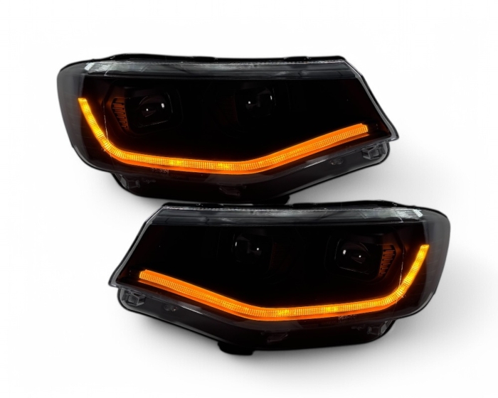 Feux diurnes VW Caddy V 5 (SB) 2020+ noirs avec clignotants dynamiques - Image 3