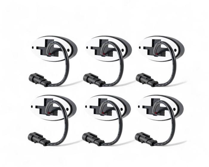 LED Seitenmarkierungsleuchten Ducato, Boxer, Jumper, Movano oval mit Reflektor und Lightbar für teilintegrierte Wohnmobile schwarz/rauch 6 Stk. – Bild 10