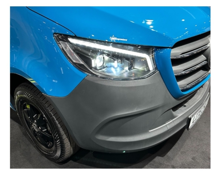 VOLL LED Tagfahrlicht Scheinwerfer Mercedes Benz Sprinter W907/910/Wohnmobile 2018+ schwarz mit dynamischem Blinker – Bild 12