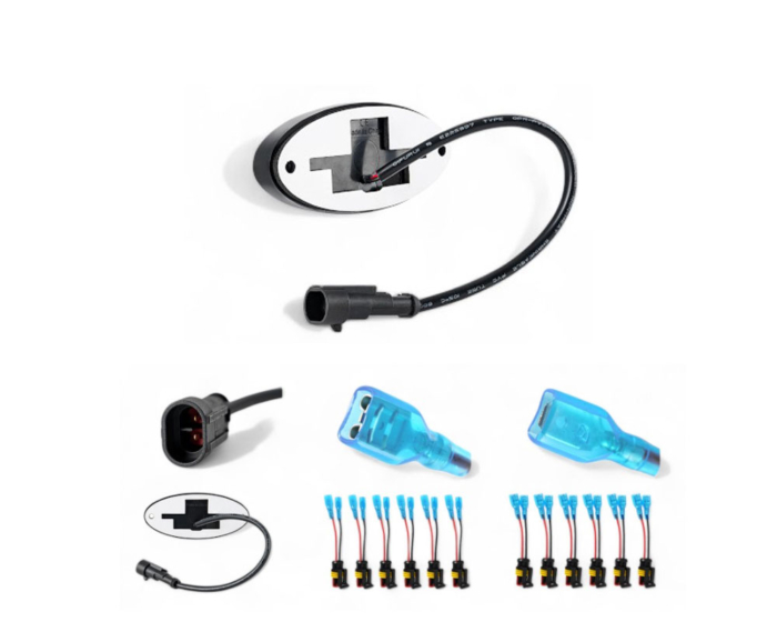 LED Seitenmarkierungsleuchten für teilintegrierte Wohnmobile Ducato, Transit, Master, oval mit Reflektor und Lightbar schwarz/rauch 1 Stk. – Bild 3