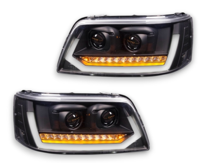 ΠΛΗΡΗΣ LED προβολείς ημέρας VW T5.1 03-09 με δυναμική ένδειξη μαύρο - Εικόνα 4